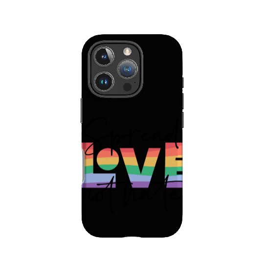 spread love not hate; gay pride; gay; pride month; IPhone Cases
