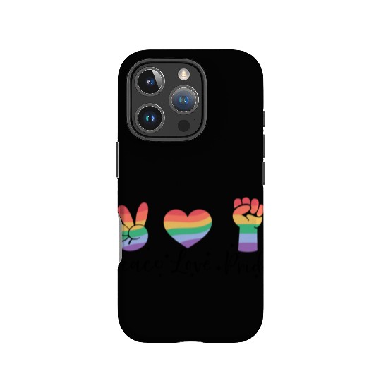 peace love pride; pride month; gay; lgbt;gay pride IPhone Cases