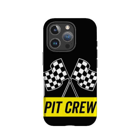 Yellow Italic Pit Crew For Racing Party Costume IPhone Cases