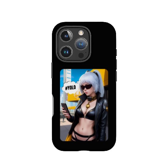 Cyberpunk Waifu Influencer Design 2 IPhone Cases