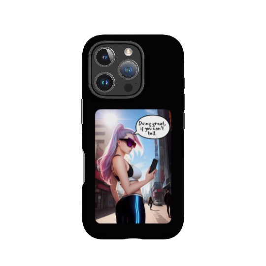 Cyberpunk Waifu Influencer Design 7 IPhone Cases