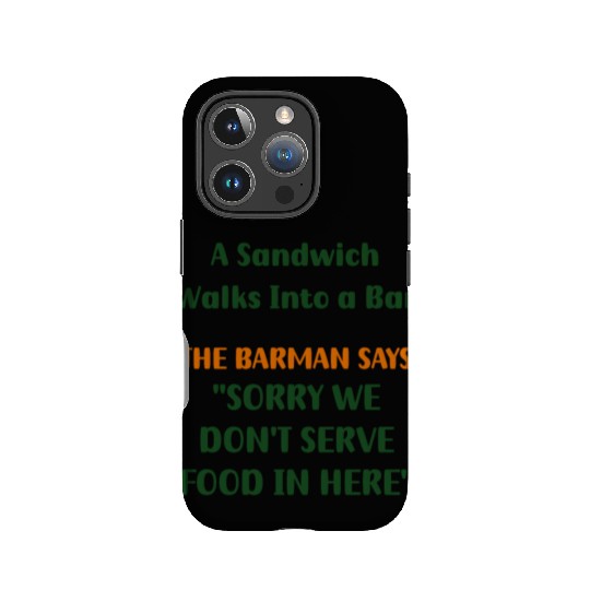 Unexpected Encounter: When a Sandwich Enters a Bar IPhone Cases