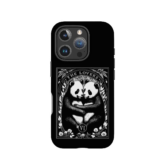 The Lovers Tarot Card Cute Panda Lover Couple IPhone Cases