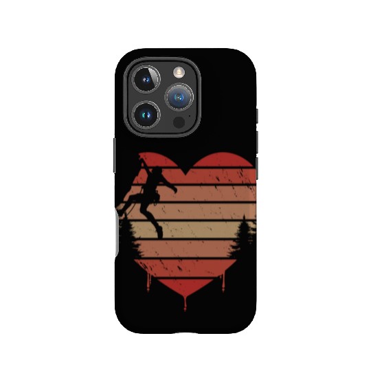 Cute Red Vintage Heart Rock Climbing Valentine Day IPhone Cases