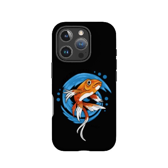 Save The Ocean Orange Fish Blue Waves Environment IPhone Cases