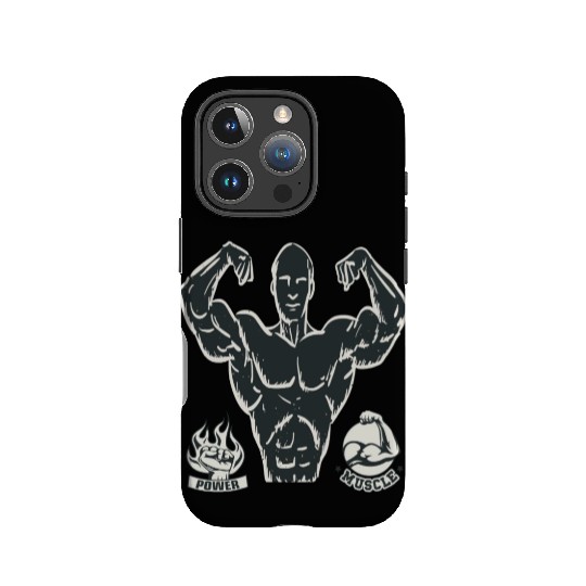 workout and gym power IPhone Cases for athletic men