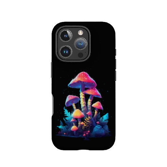 Trippy Neon Mushrooms #14 IPhone Cases