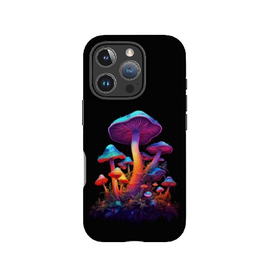 Trippy Neon Mushrooms #8 IPhone Cases