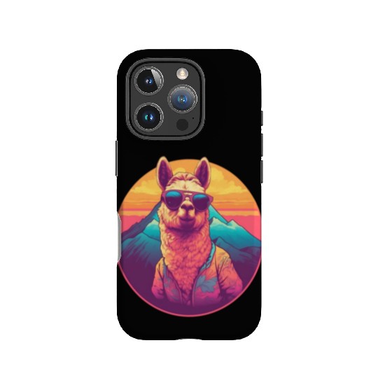 Funny Alpaca with Sunglasses - Alpacatude IPhone Cases