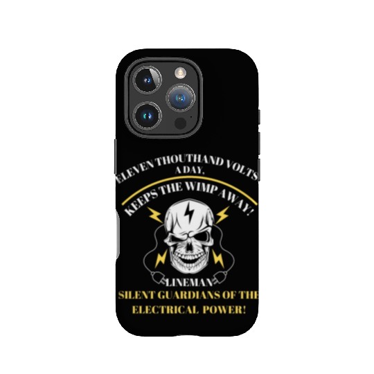 Lineman Sparky Humor Electricity explained Power IPhone Cases