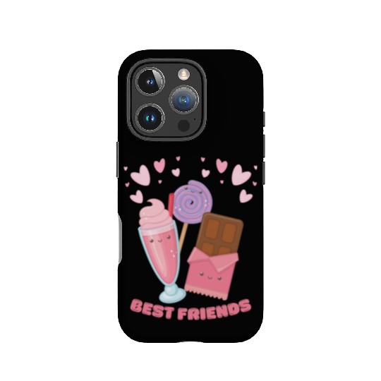 Cute Best Friends Lollipop Ice cream And Chocolate IPhone Cases