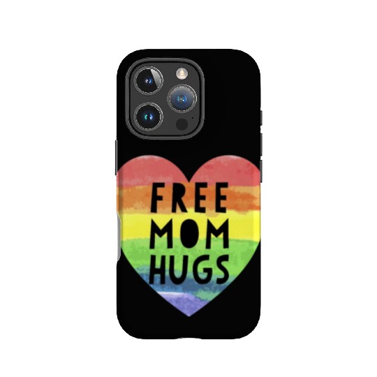 Free Mom Hugs LGBTQ Plus Rainbow Heart Free Hugs IPhone Cases
