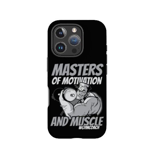 Masters of Motivation and Muscle Fitness Gym Coach IPhone Cases