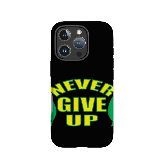 Never Give Up red IPhone Cases