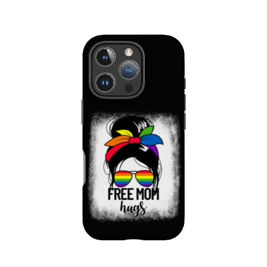 Free Mom Hugs Womens Messy Bun LGBTQ Free Mom Hugs IPhone Cases