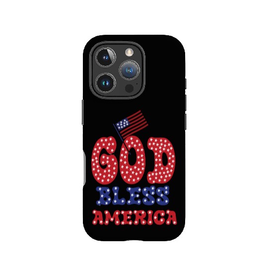 PATRIOTIC DAY GOD BLESS AMERICA IPhone Cases