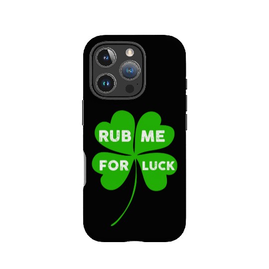 Saint Patrick Rub Me For Luck aesthetic retro IPhone Cases