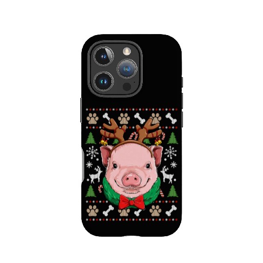 Pig Ugly Reindeer Antlers Farm IPhone Cases