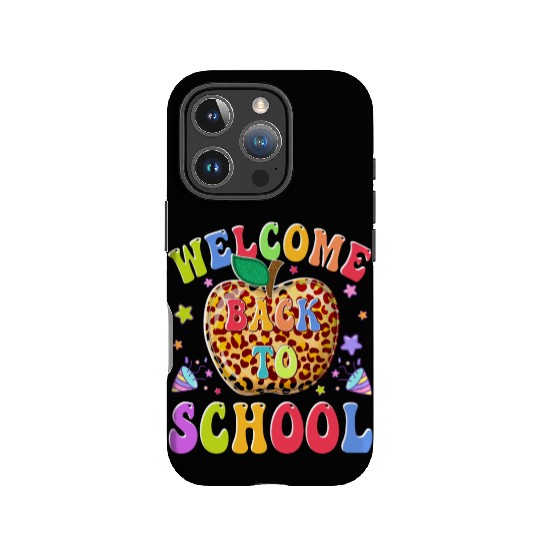 Welcome Back to School Apple Leopard Funny Gift IPhone Cases