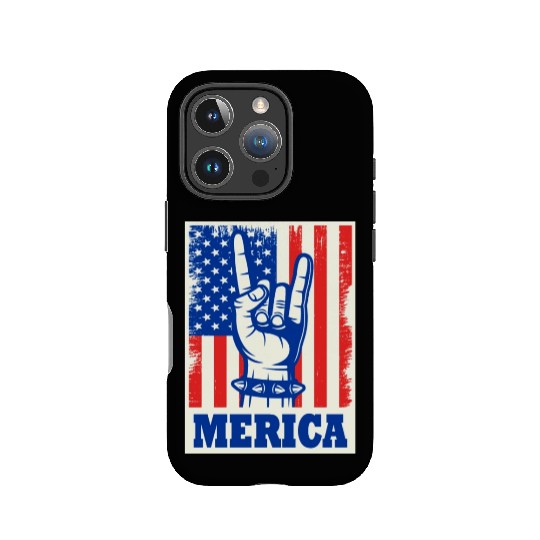Merica Rock Usa Flag July 4th IPhone Cases