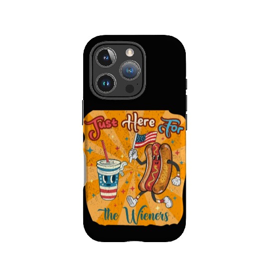 I'm Just Here For The Wieners Cartoon Hot Dog 4Th IPhone Cases