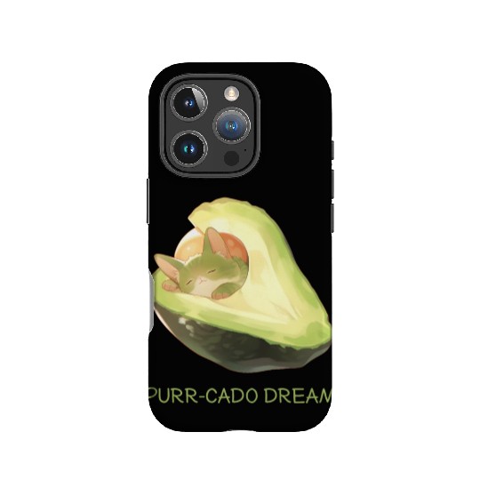 Purr-Cado Dream Funny Avocado Kawaii Cat Lover IPhone Cases