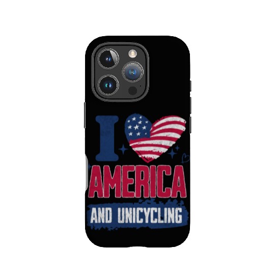 I Love America And Unicycling IPhone Cases
