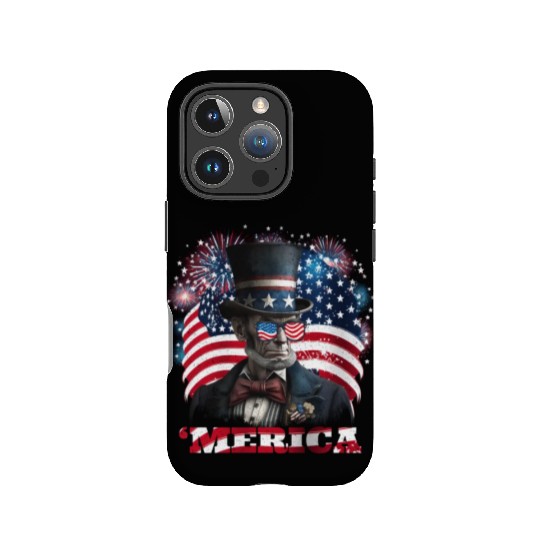 Merica Lincoln Independence Day Party 4th July IPhone Cases