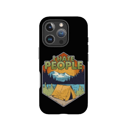 Cute Funny I Hate People Camping In Nature Pun IPhone Cases