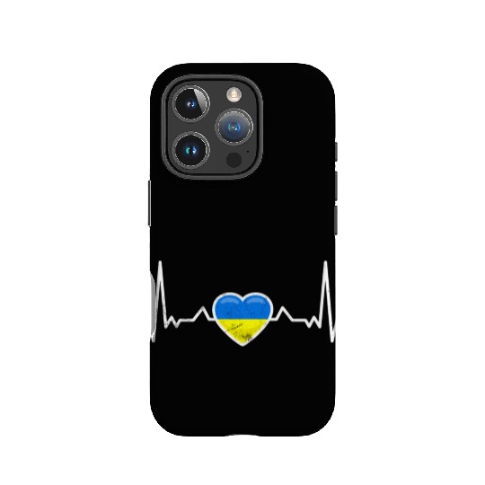 Heartbeat Ukraine Heart Ukrainian Flag IPhone Cases