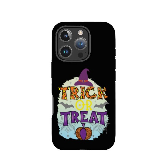 Trick Or Treat Happy Halloween Purple Quote IPhone Cases