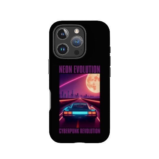 Vintage 80s Futuristic Retrowave Neon Cyberpunk IPhone Cases