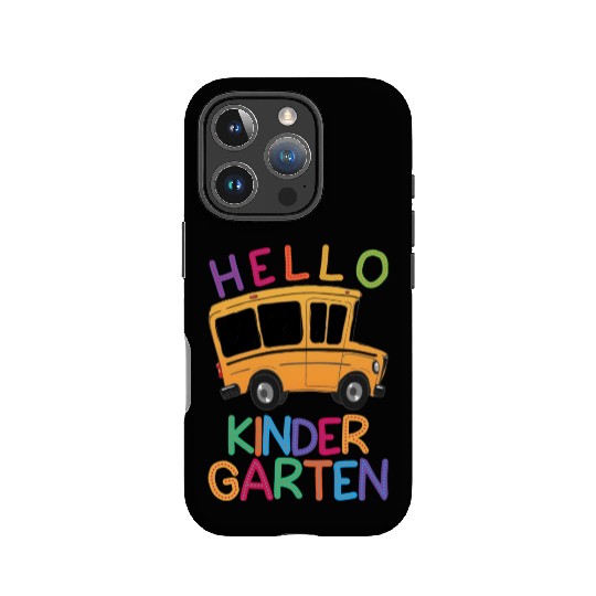 hello kindergarten IPhone Cases print template school bus