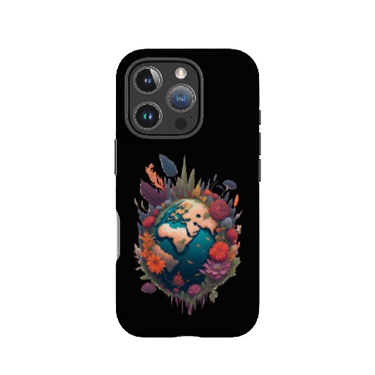 World With Roses Planet Earth Abstract IPhone Cases
