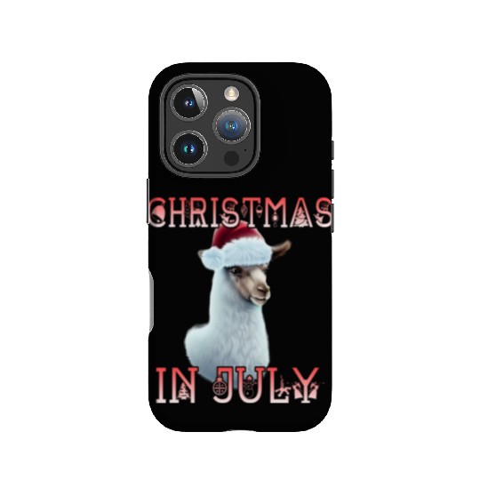 Festive alpaca - Christmas in July IPhone Cases