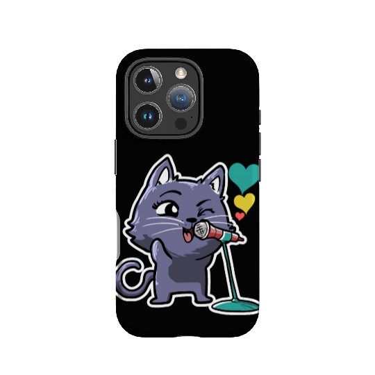 Cute Kawaii Cat Singing Song Singer Cat Lover IPhone Cases