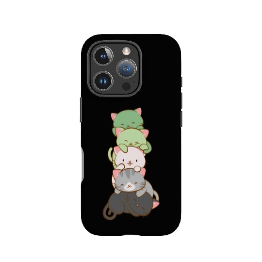Aromantic Pride Kawaii Cats Lgbtq Anime IPhone Cases