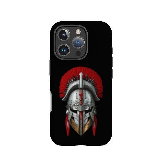 Warrior helmet illustration IPhone Cases