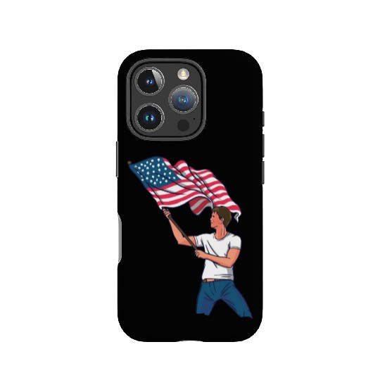 Waving Usa Flag IPhone Cases