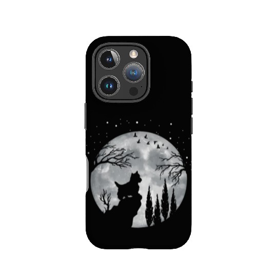 Yorkshire Terrier Full Moon At Night Pet Yorkshire IPhone Cases