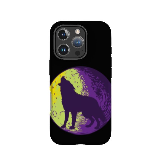Howling wolf in the moon cool IPhone Cases