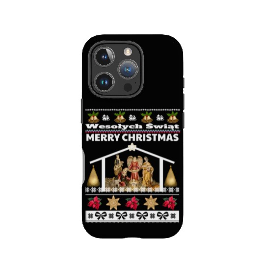 Polish Wesolych Swiat Nativity Scene Jesus Born IPhone Cases