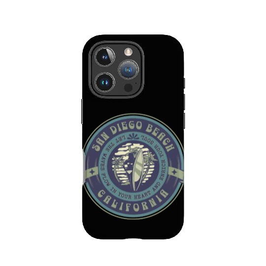 San Diego California Beach Surfer IPhone Cases