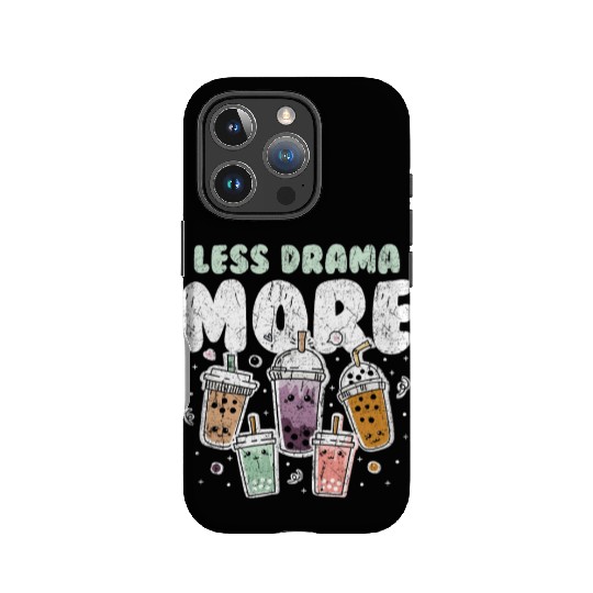 Less Drama More Boba Day Kawaii Bubble Tea IPhone Cases