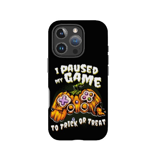 I Paused my Game to Trick or Treat, Pumpkin IPhone Cases