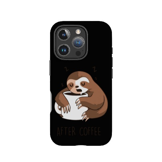 After Coffee Sloth IPhone Cases