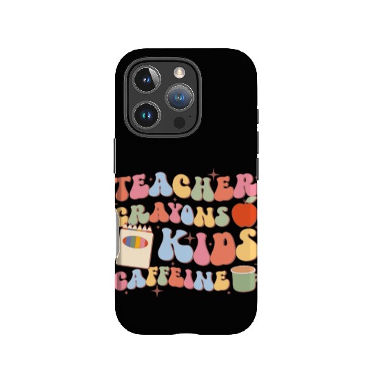 Teacher Crayons Kids Caffeine, Back To School IPhone Cases