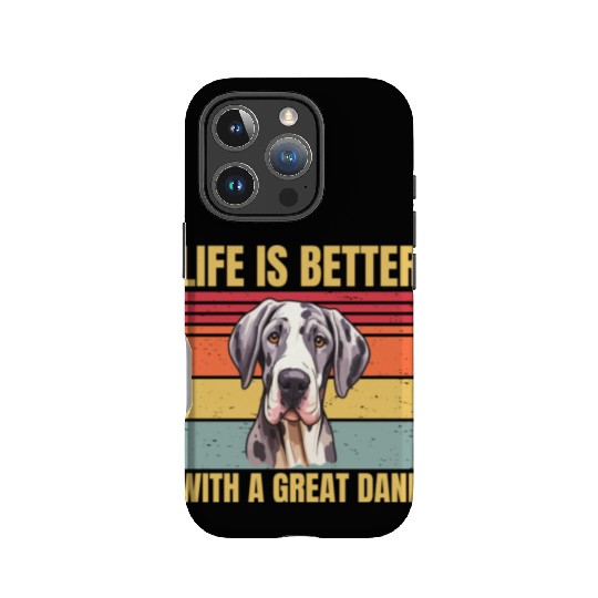 life is better with a great dane IPhone Cases