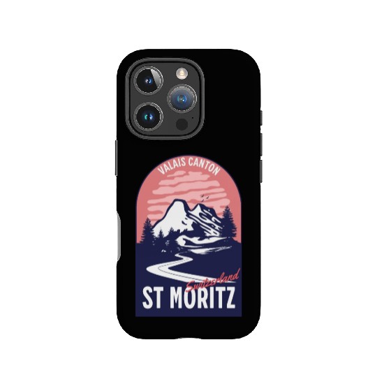 Saint Moritz Switzerland Valais IPhone Cases