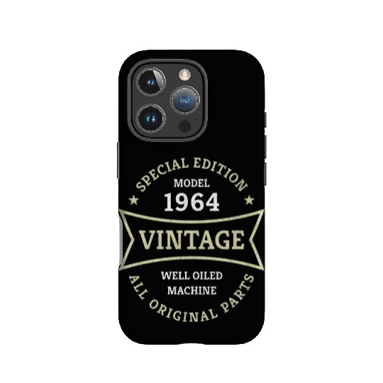60th Birthday Gifts Born 1964 Vintage 60 Year Old IPhone Cases